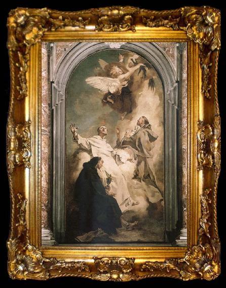 framed  PIAZZETTA, Giovanni Battista Santi Vincent Ferrer,Hyacinth and Louis Bertrand, ta009-2